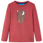 Kids' T-shirt with Long Sleeves Burnt Red 140