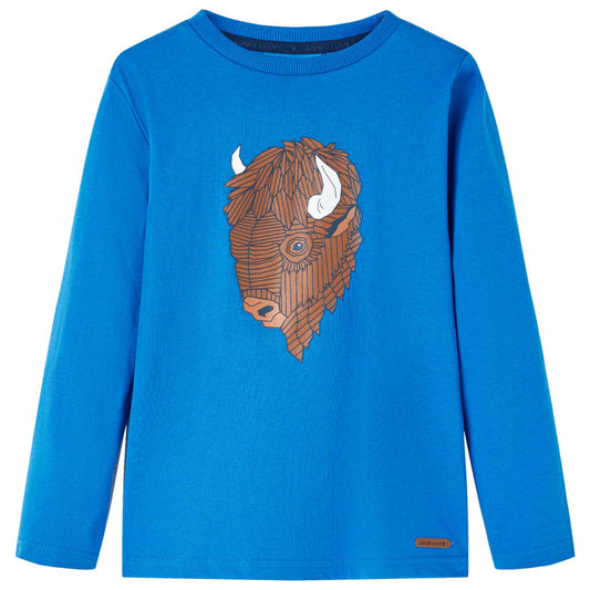 Kids' T-shirt with Long Sleeves Cobalt Blue 104