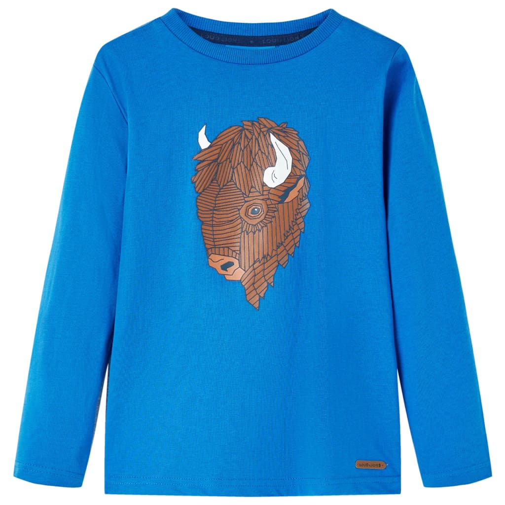 Kids' T-shirt with Long Sleeves Cobalt Blue 116