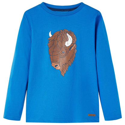 Kids' T-shirt with Long Sleeves Cobalt Blue 116