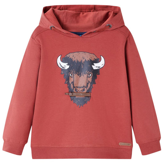 Kids' Hooded Sweatshirt Burnt Red 104