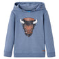 Kids' Hooded Sweatshirt Blue Melange 116