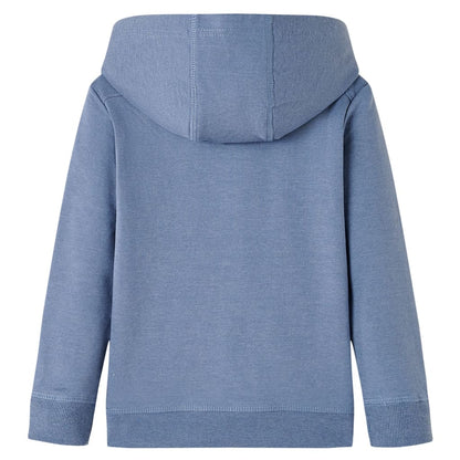 Kids' Hooded Sweatshirt Blue Melange 116