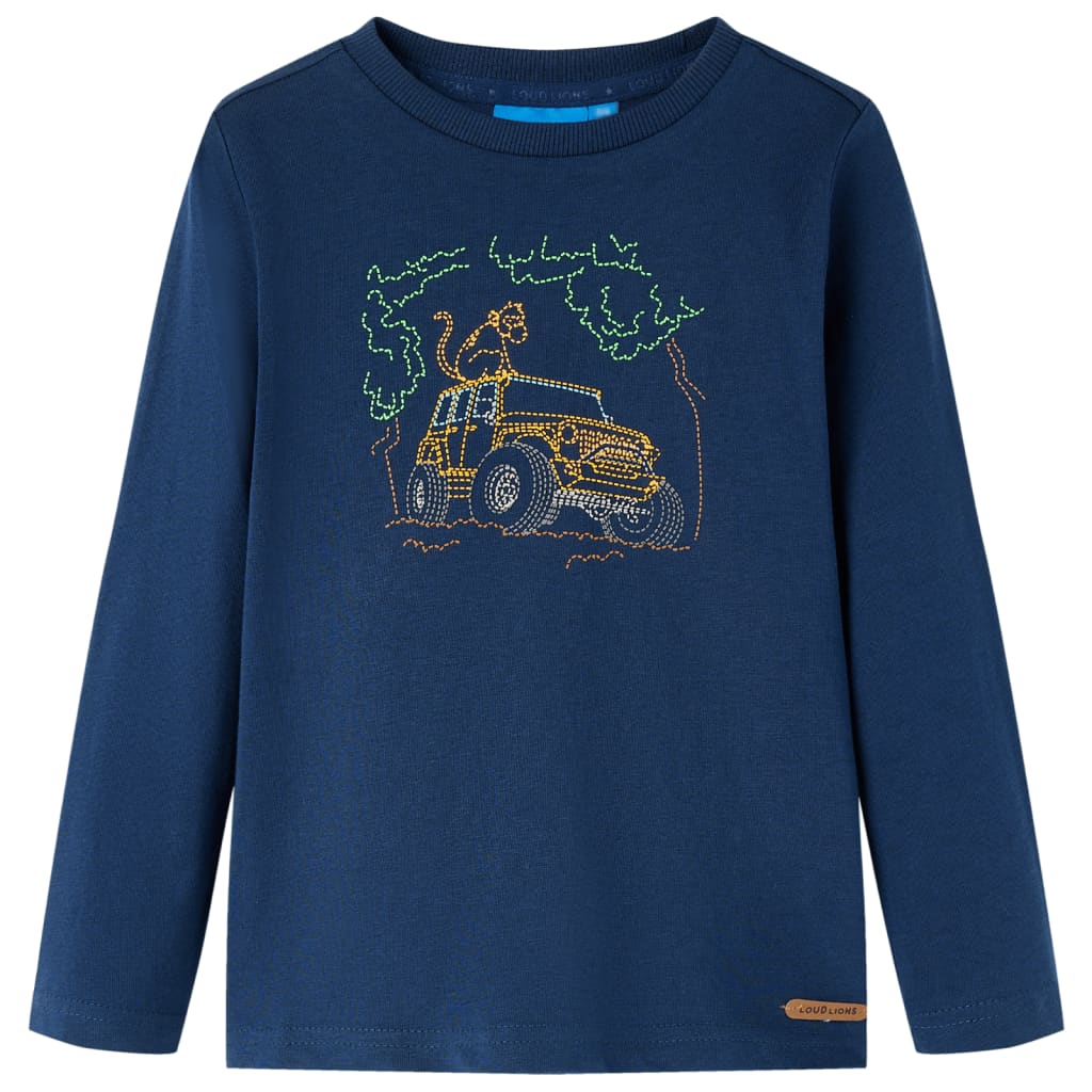 Kids' T-shirt with Long Sleeves Navy Blue 104