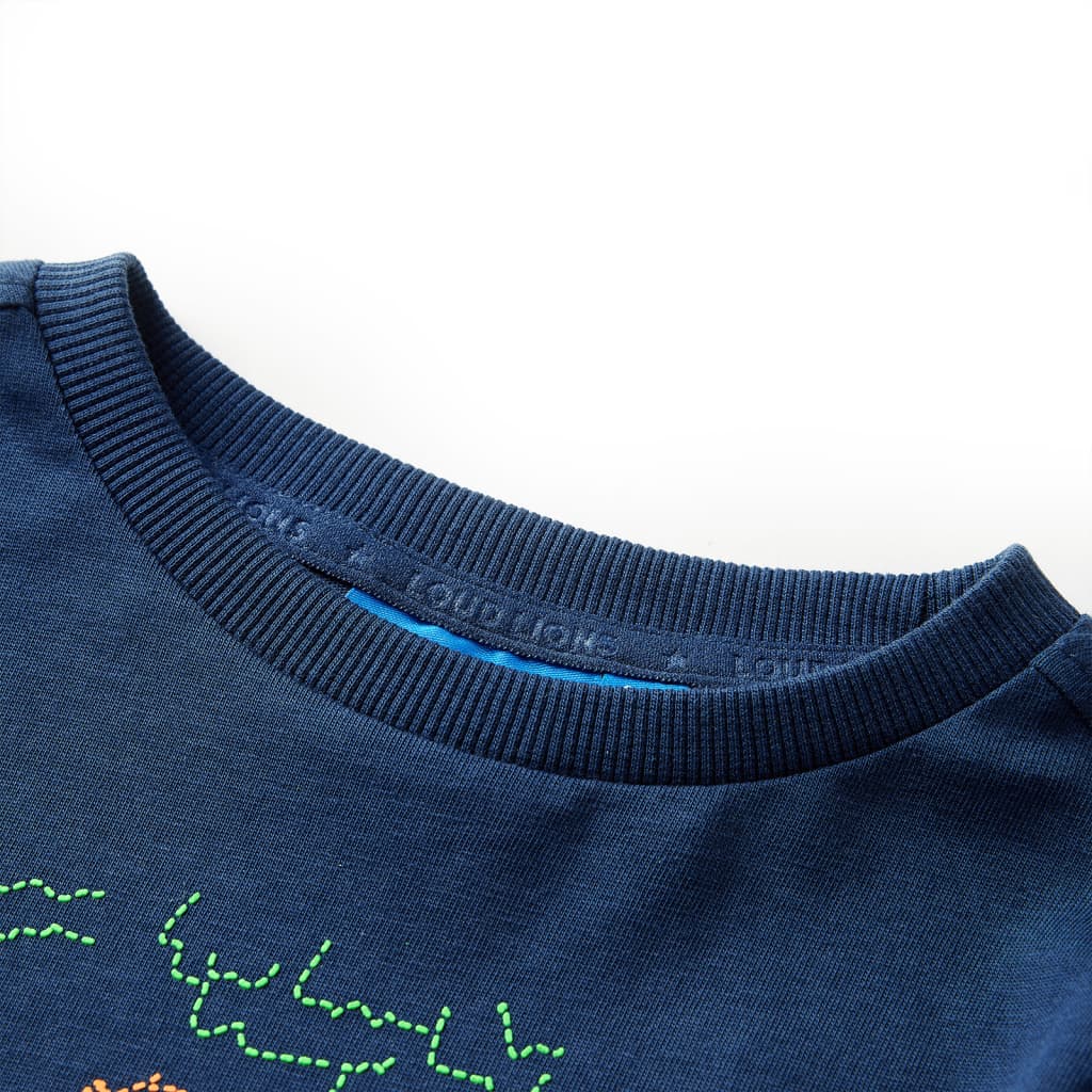 Kids' T-shirt with Long Sleeves Navy Blue 104