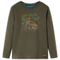 Kids' T-shirt with Long Sleeves Khaki 128