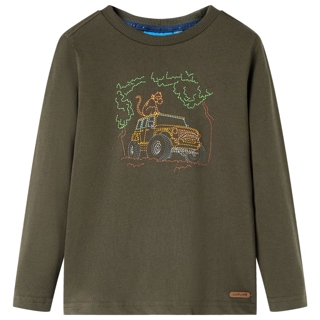 Kids' T-shirt with Long Sleeves Khaki 140