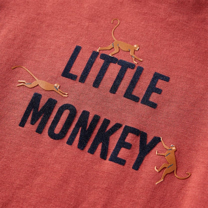 Kids' T-shirt with Long Sleeves Burnt Red 104