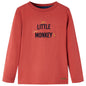 Kids' T-shirt with Long Sleeves Burnt Red 140