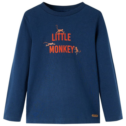 Kids' T-shirt with Long Sleeves Navy Blue 104