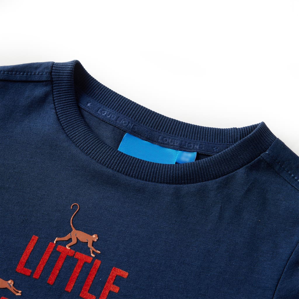 Kids' T-shirt with Long Sleeves Navy Blue 104