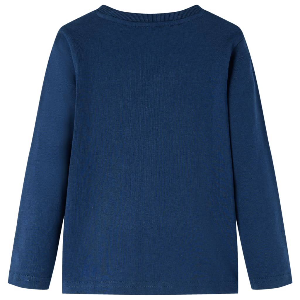 Kids' T-shirt with Long Sleeves Navy Blue 128