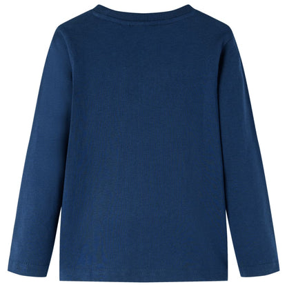 Kids' T-shirt with Long Sleeves Navy Blue 128