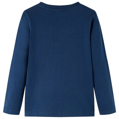 Kids' T-shirt with Long Sleeves Navy Blue 140