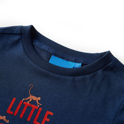 Kids' T-shirt with Long Sleeves Navy Blue 140