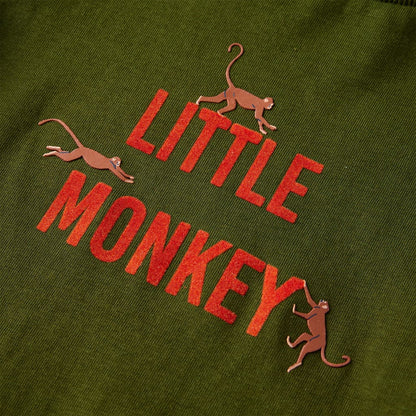 Kids' T-shirt with Long Sleeves Dark Khaki 104