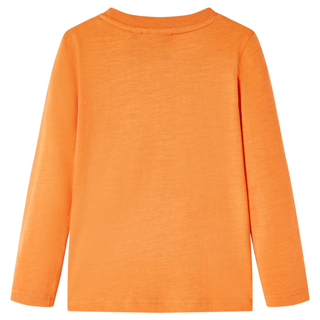 Kids' T-shirt with Long Sleeves Dark Orange 92