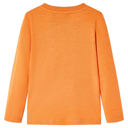 Kids' T-shirt with Long Sleeves Dark Orange 128