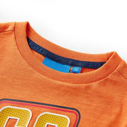 Kids' T-shirt with Long Sleeves Dark Orange 140