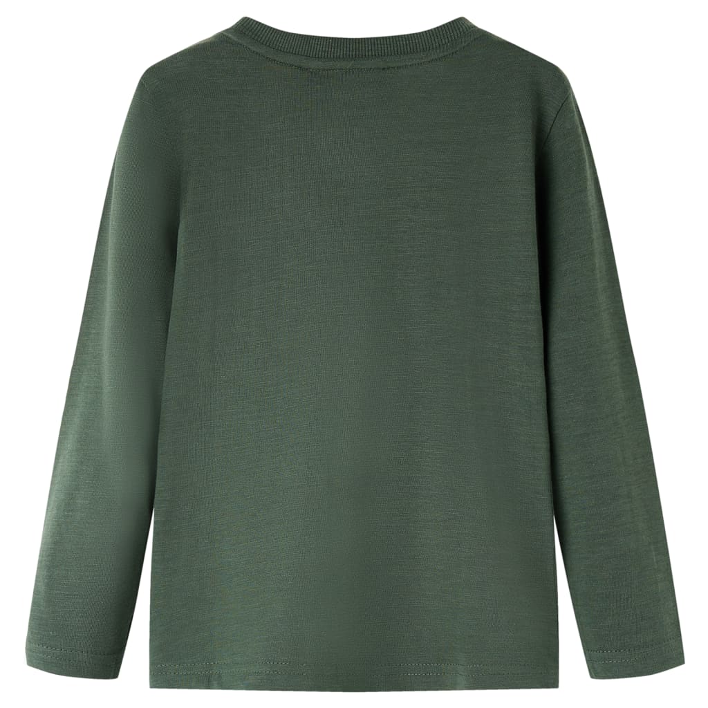 Kids' T-shirt with Long Sleeves Dark Green 104