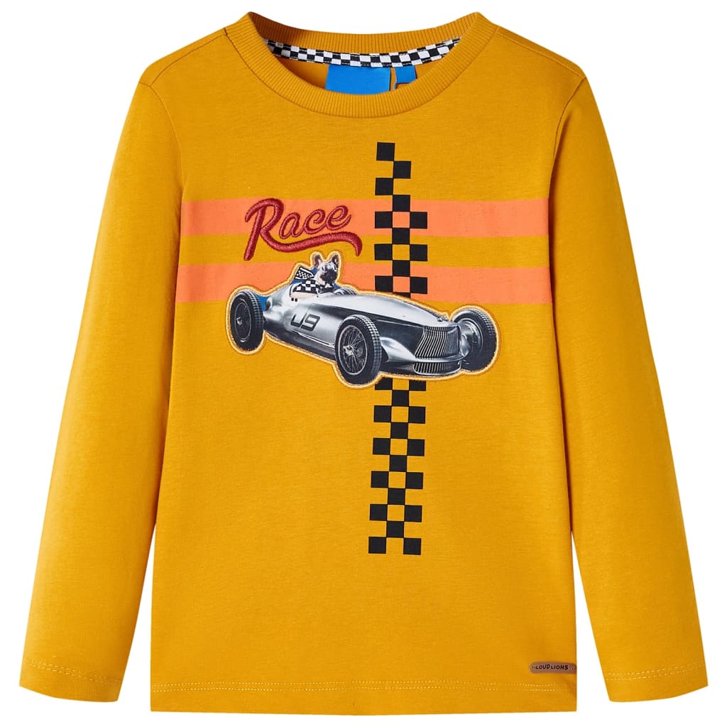 Kids' T-shirt with Long Sleeves Ochre 92