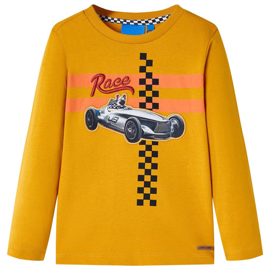 Kids' T-shirt with Long Sleeves Ochre 92