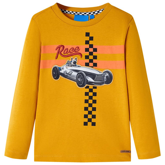 Kids' T-shirt with Long Sleeves Ochre 104