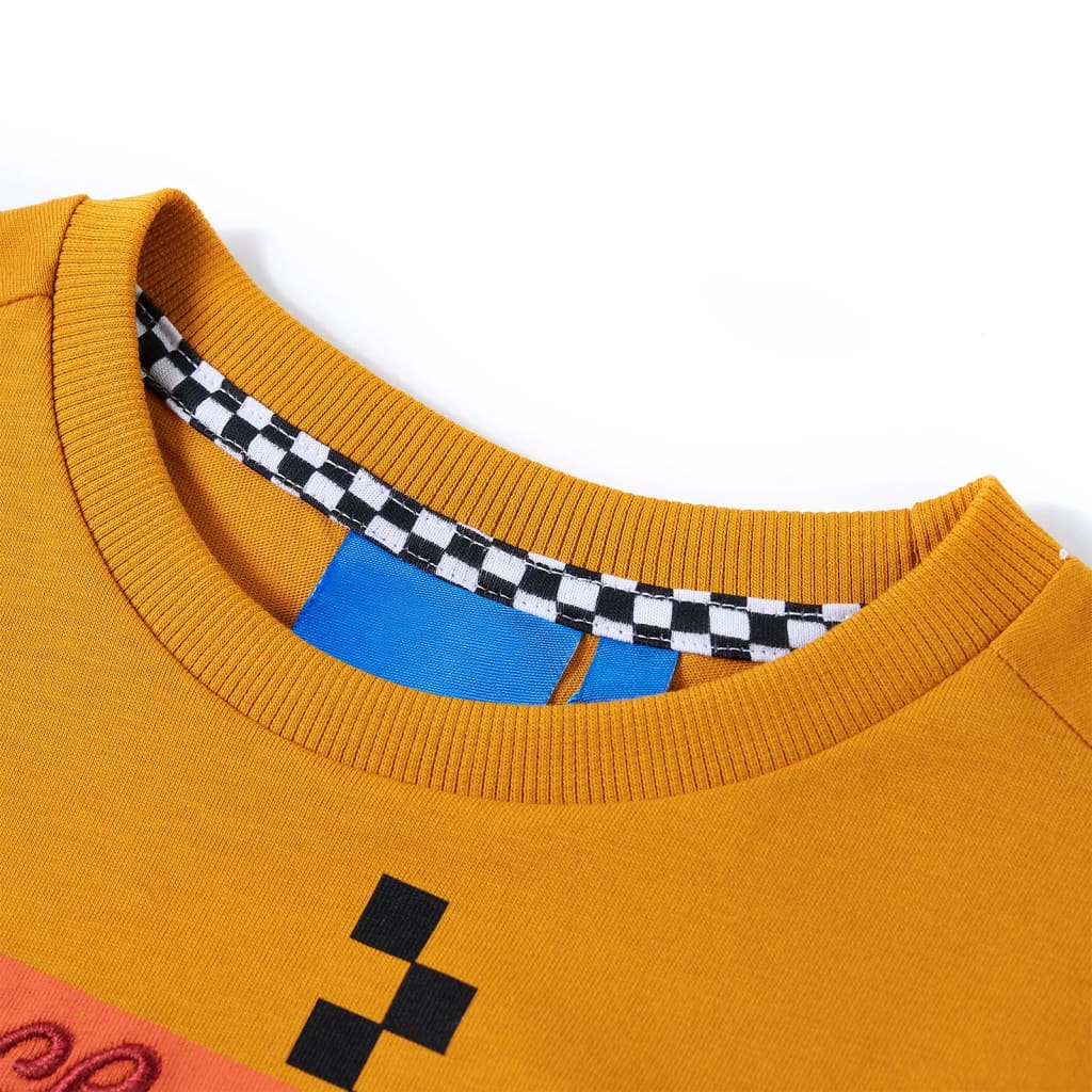 Kids' T-shirt with Long Sleeves Ochre 116