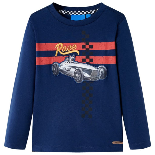 Kids' T-shirt with Long Sleeves Navy 92