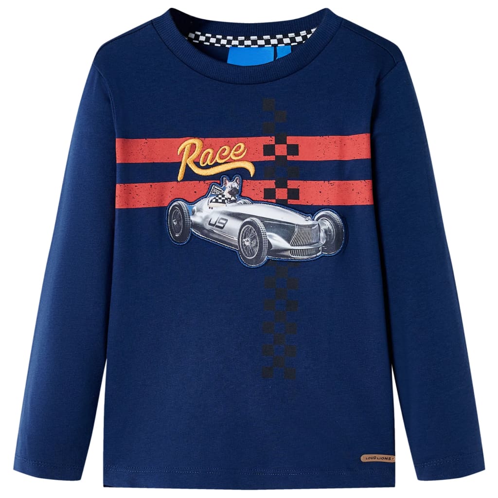 Kids' T-shirt with Long Sleeves Navy 116