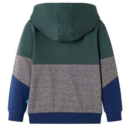 Kids' Hooded Sweatshirt with Zip Dark Green 92