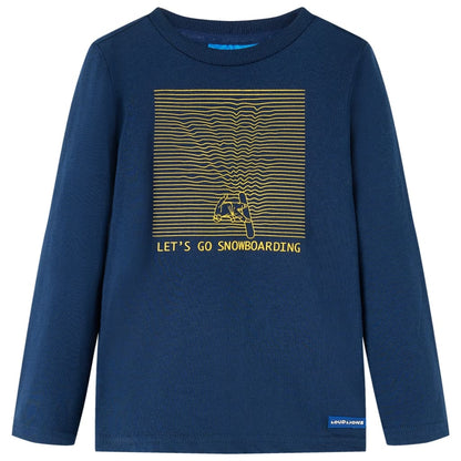 Kids' T-shirt with Long Sleeves Navy Blue 92