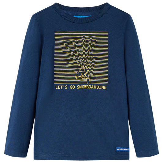 Kids' T-shirt with Long Sleeves Navy Blue 104