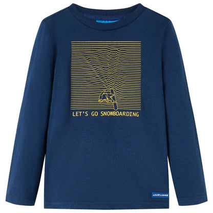 Kids' T-shirt with Long Sleeves Navy Blue 116