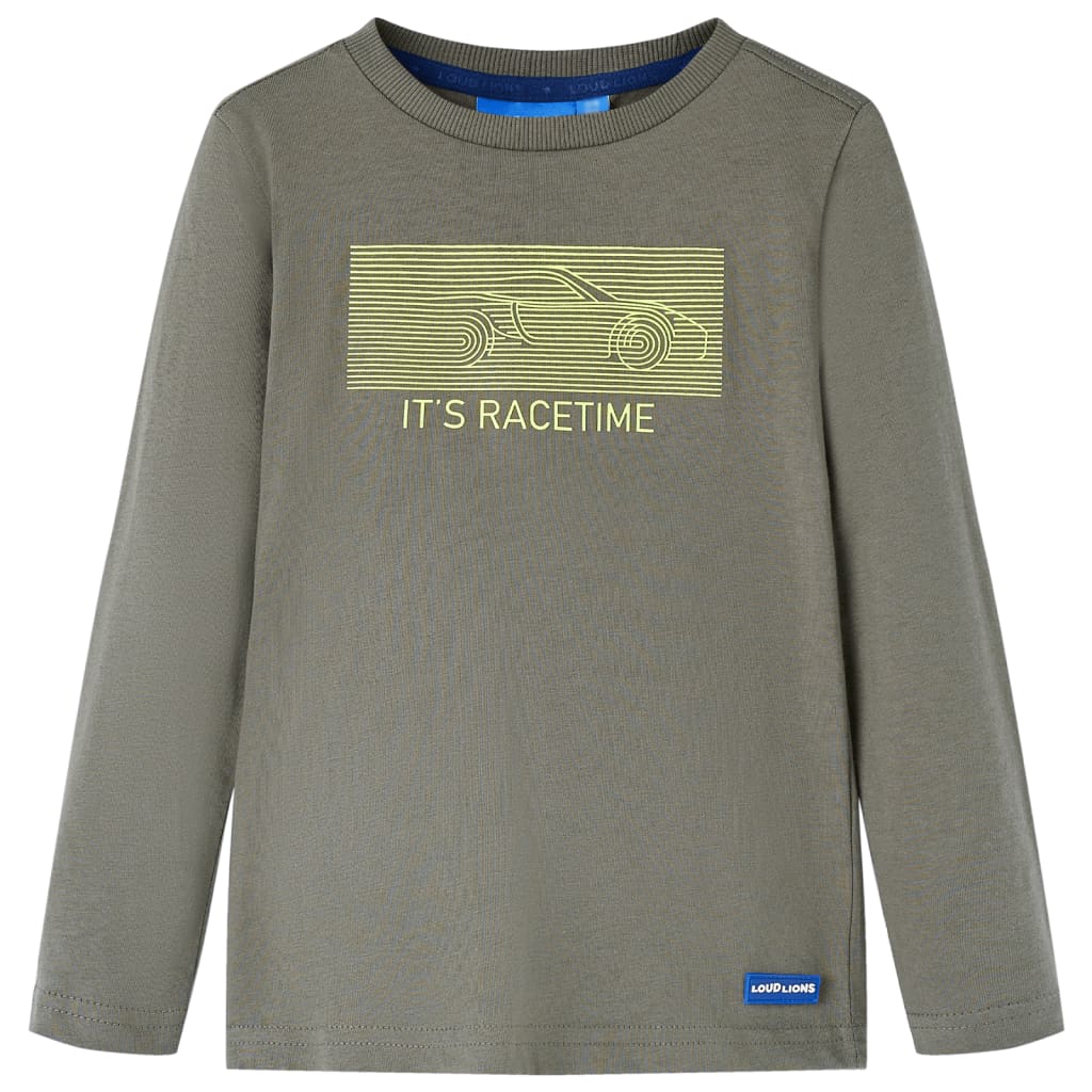 Kids' T-shirt with Long Sleeves Khaki 92