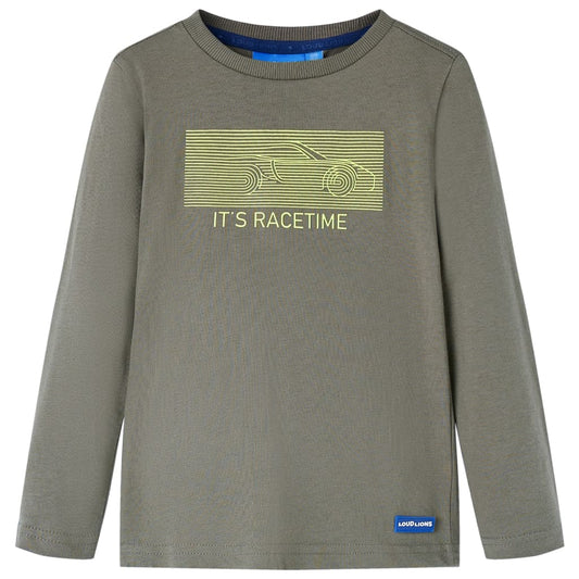 Kids' T-shirt with Long Sleeves Khaki 116