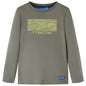 Kids' T-shirt with Long Sleeves Khaki 128