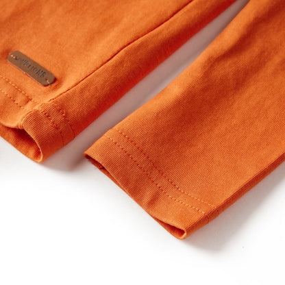 Kids' T-shirt with Long Sleeves Dark Orange 104