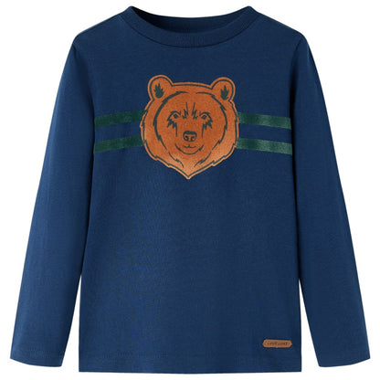 Kids' T-shirt with Long Sleeves Navy Blue 92