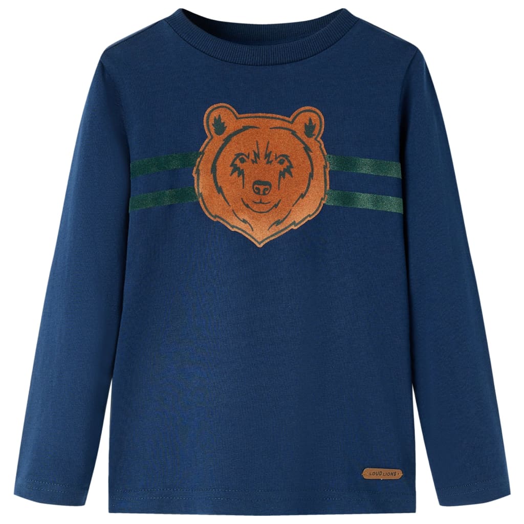 Kids' T-shirt with Long Sleeves Navy Blue 104