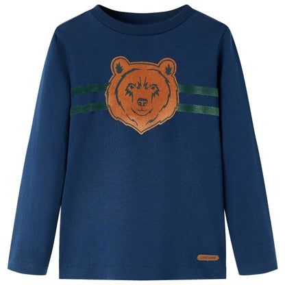 Kids' T-shirt with Long Sleeves Navy Blue 104