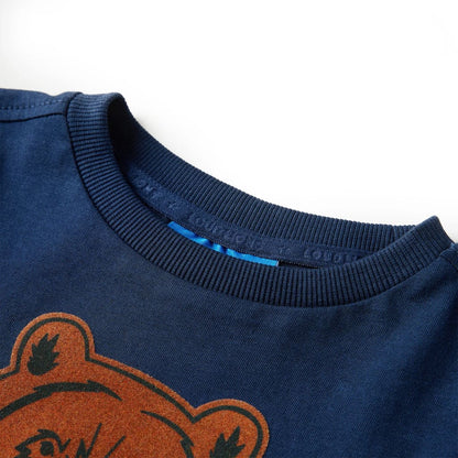 Kids' T-shirt with Long Sleeves Navy Blue 104