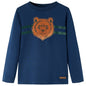 Kids' T-shirt with Long Sleeves Navy Blue 140