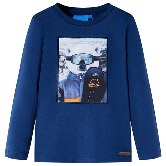 Kids' T-shirt with Long Sleeves Jeans Blue 104