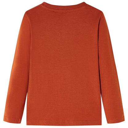 Kids' T-shirt with Long Sleeves Light Rust 104