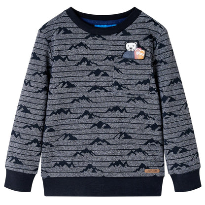 Kids' Sweatshirt Navy Melange 104