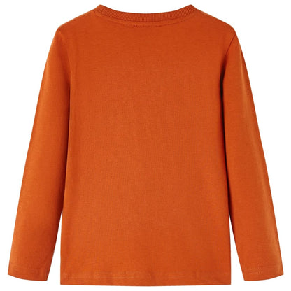 Kids' T-shirt with Long Sleeves Light Rust 92