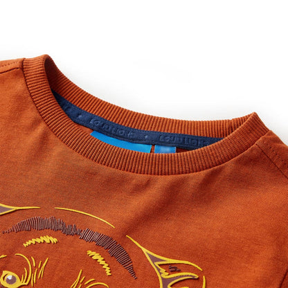 Kids' T-shirt with Long Sleeves Light Rust 92