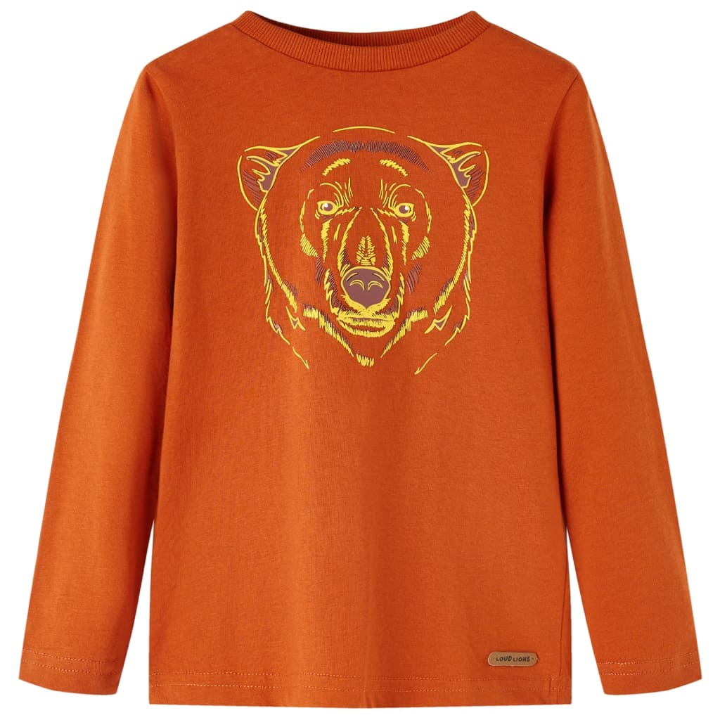 Kids' T-shirt with Long Sleeves Light Rust 104