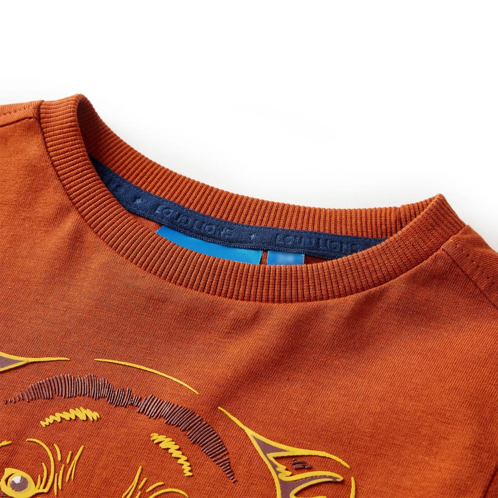 Kids' T-shirt with Long Sleeves Light Rust 104